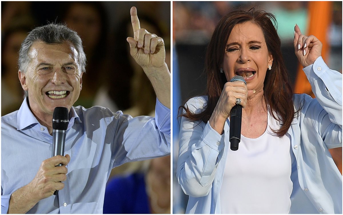Los comicios son cruciales para determinar el continuismo de Macri o el regreso de Fernández. (Foto Prensa Libre: AFP)