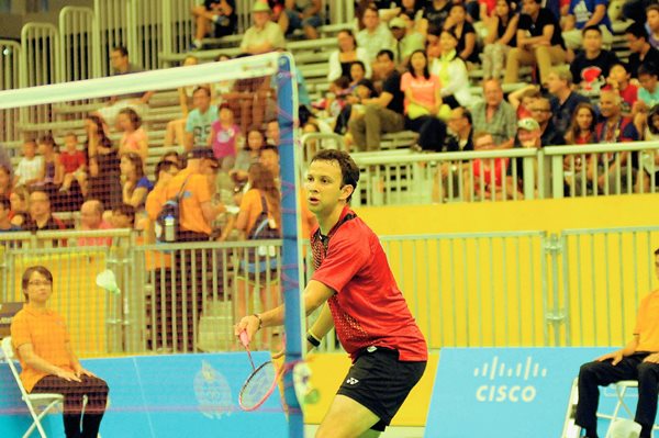 Kevin Cordón, en acción durante su partido de este domingo. (Foto Prensa Libre: Cortesía COG)