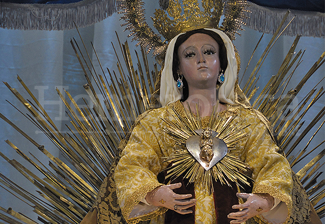 Imagen de la Virgen de la O del Templo El Calvario también conocida como de "los Remedios". (Foto: Néstor Galicia).