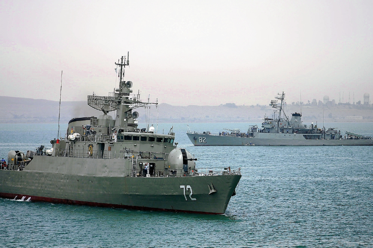 Irán envió un destructor naval y otro buque logístico, miércoles a las aguas cerca de Yemen  (Foto Prensa Libre:AP)