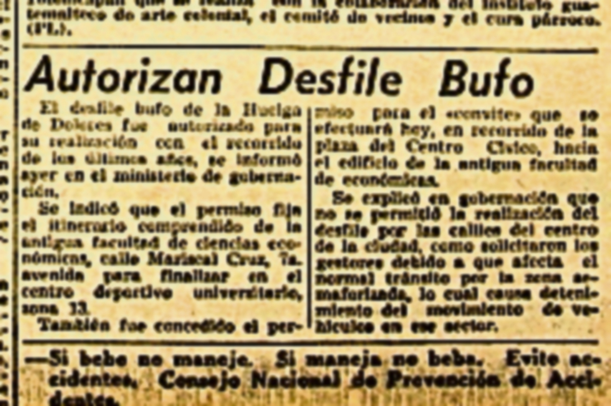 Desfile bufo  será en las zonas 4 y 13; convite, en la zona 1.