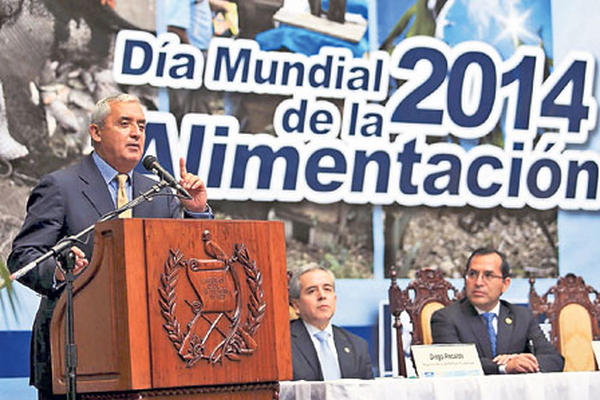 En conmemoración del Día Mundial de la Alimentación, el presidente Otto Pérez Molina y otros funcionarios ofrecieron intensificar las acciones para combatir la desnutrición y el hambre, al tiempo que enumeraron avances.