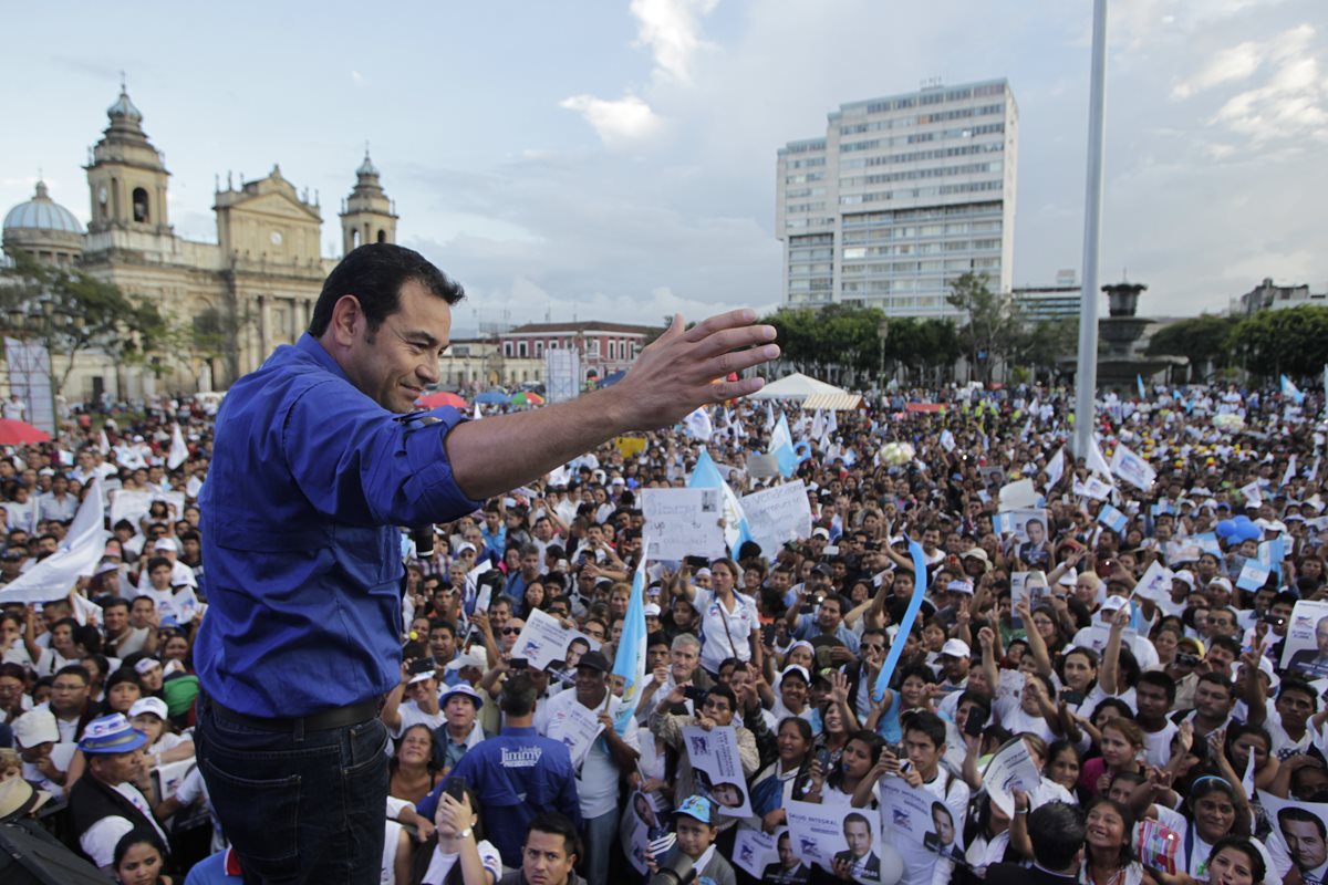 Jimmy Morales se convierte en el octavo presidente electo en la era democrática. (Foto Prensa Libre: Hemeroteca PL)