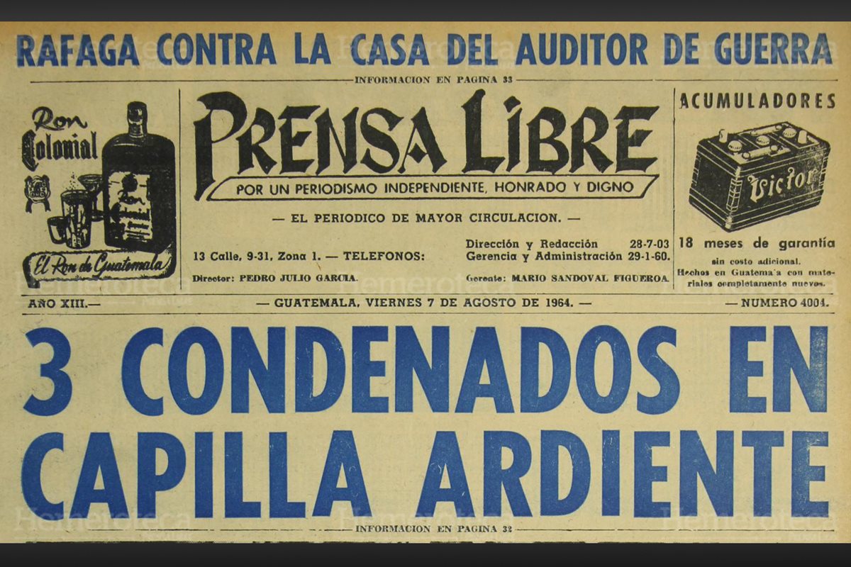Titular del 7 de agosto de 1964. (Foto: Hemeroteca PL)