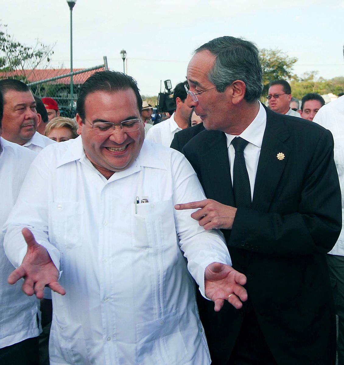 Javier Duarte compartió con el expresidente de Guatemala, Álvaro Colom, en marzo de 2011.