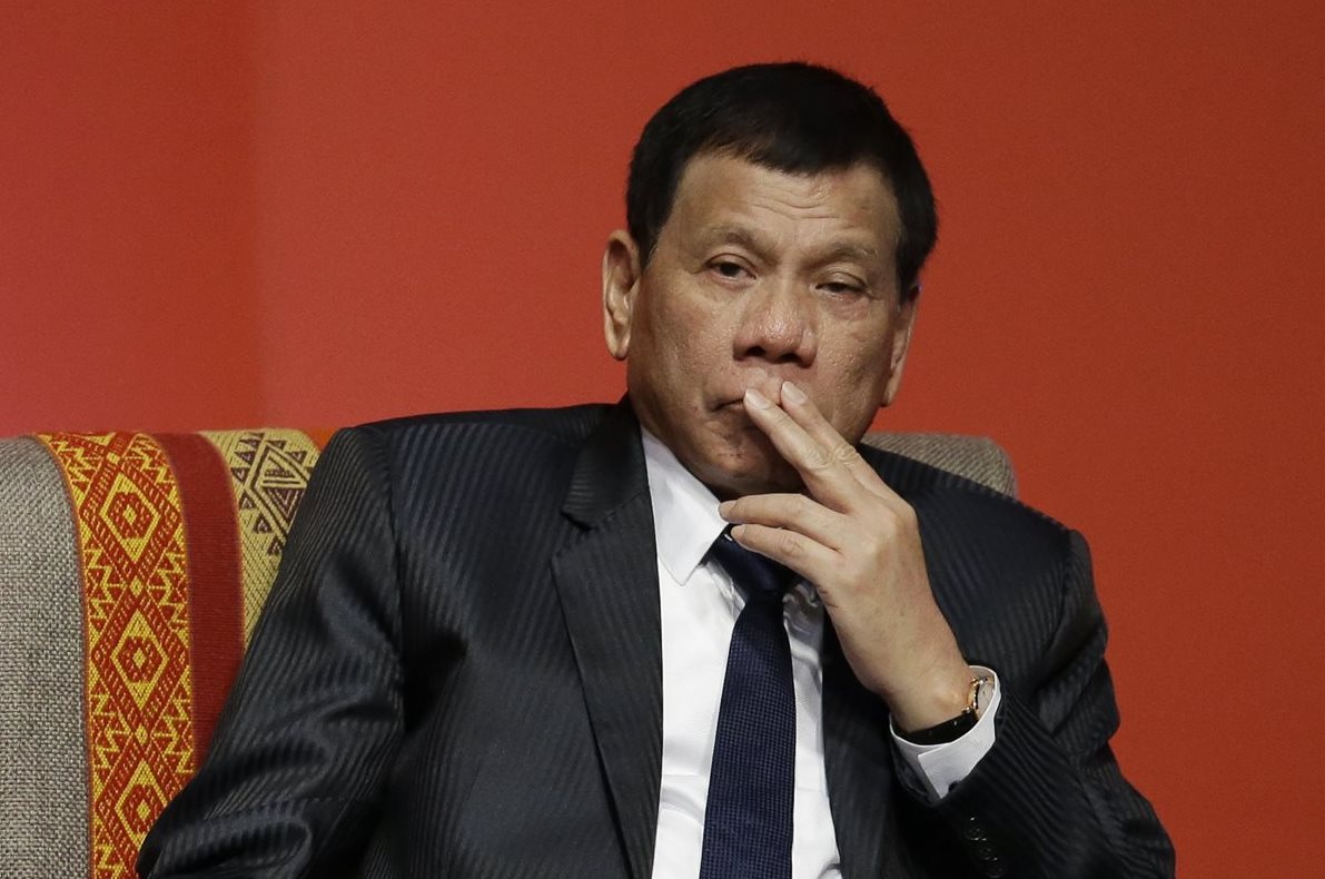 El presidente filipino, Rodrigo Duterte, durante su participación en el foro económico de países de Asia del Pacífico en Lima, Perú. (Foto Prensa Libre: AP).