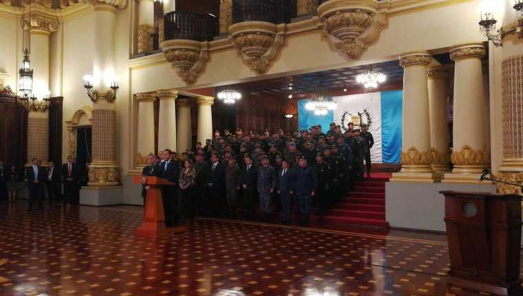 El presidente Jimmy Morales anuncia la no renovación del mandato de la Cicig en el 2019. (Foto Prensa Libre: Juan Diego González)