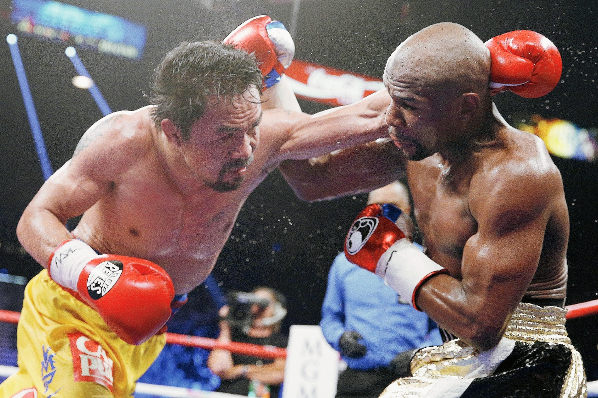Mayweather venció a Pacquiao en la denominada pelea del siglo. (Foto Prensa Libre: AP).