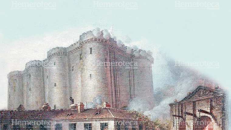 Representación de la toma de la Bastilla el 14/7/1789. (Foto: Hemeroteca PL)