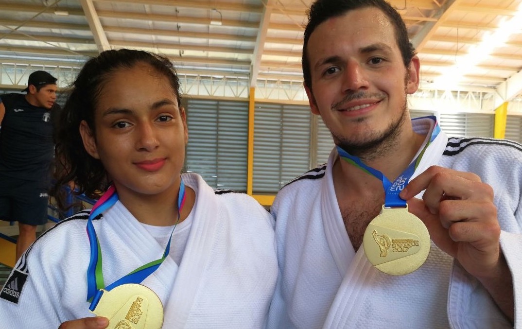 Este sábado Guatemala subió por partida doble a lo más alto en la competencia de Judo. (Foto Prensa Libre: Carlos Vicente)