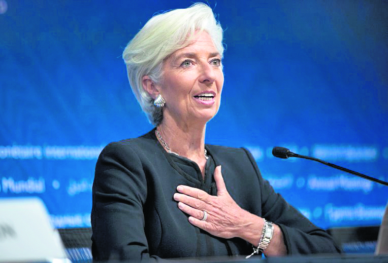La directora gerente del Fondo Monetario Internacional (FMI), Christine Lagarde. (Foto Prensa Libre: AP)