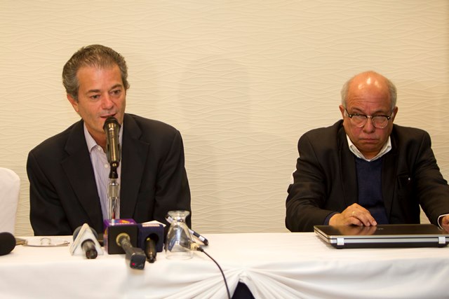 Pedro Portilla, presidente de Comunicaciones, confirmó la salida de cinco jugadores. (Foto Prensa Libre: Norvin Mendoza).