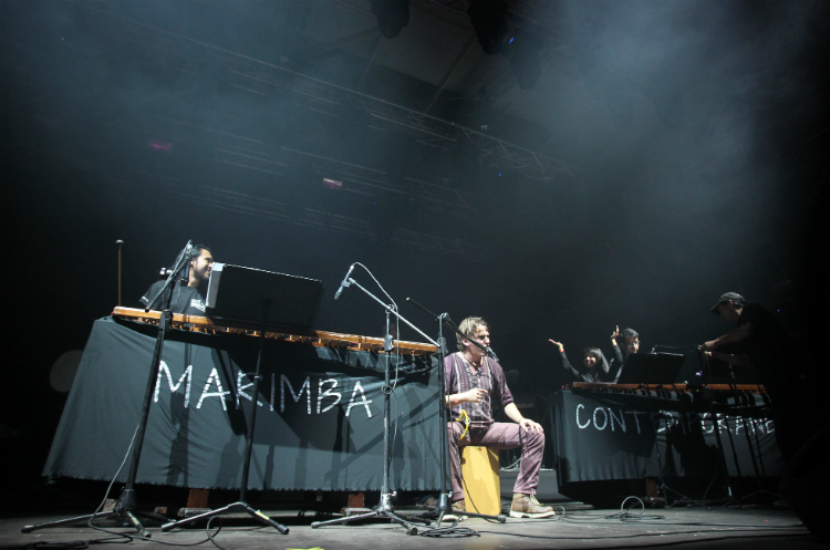 Los asistentes brindaron aplausos a la Marimba Contemporánea durante su presentación