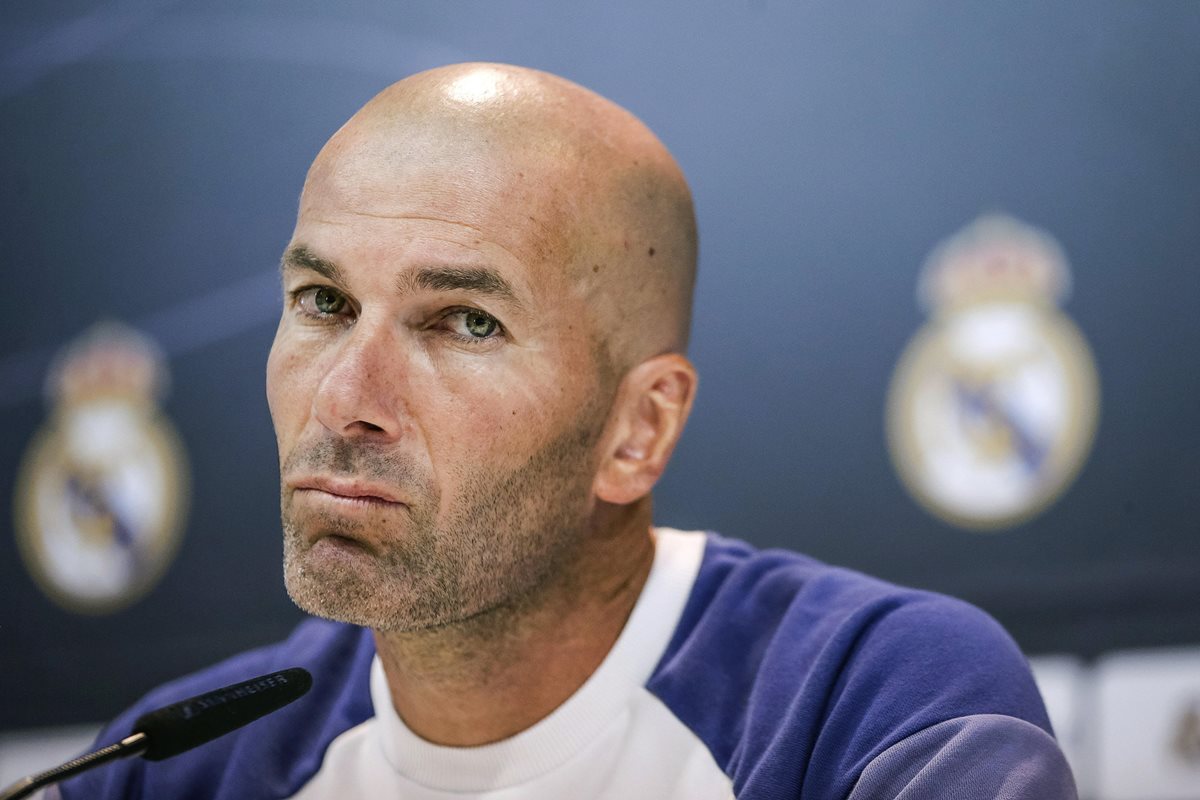 Zinedine Zidane en conferencia de prensa este viernes. (Foto Prensa Libre: EFE)