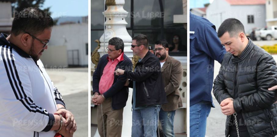Los cuatro extraditados fueron enviados a Nueva York para enfrentar procesos por delitos de narcotráfico. (Foto Prensa Libre: Estuardo Paredes)