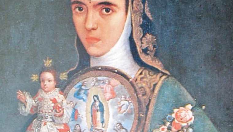 No hay retratos de sor Juana, pero esta es una pintura de una monja concepcionista el día de su profesión.