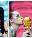 La belleza femenina siempre acapara la atención en los estadios del Mundial. (Foto Prensa Libre: AFP)