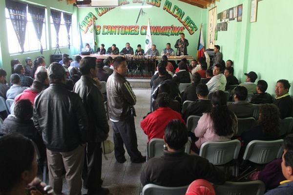 Asamblea de la Junta Directiva de los 48 cantones, Totonicapán. (Foto Prensa Libre: Édgar Domínguez)