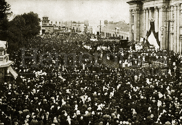 Vista de la ceremonia de Coronación de la Virgen del Rosario el 28 de enero de 1934. (Foto: Hemeroteca PL)