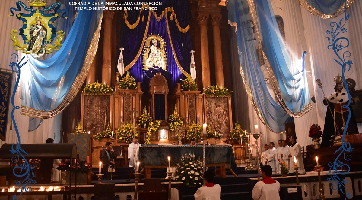 Durante la semana se han llevado a cabo distintas actividades en honor de la Virgen. (Foto Prensa Libre: Tomada de Facebokk Inmaculada Concepción de Francisco, Virgen de los Reyes).