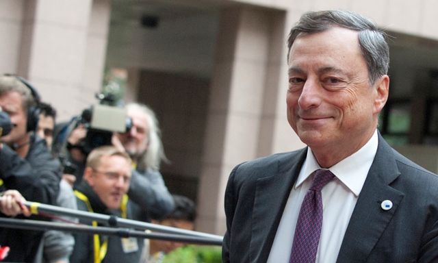 El director del Banco Central Europeo, Mario Dragui. (Foto Prensa Libre: AP).