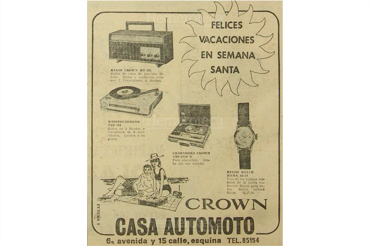 Objetos y electrodomésticos de moda en abril de 1973. (Foto: Hemeroteca PL)