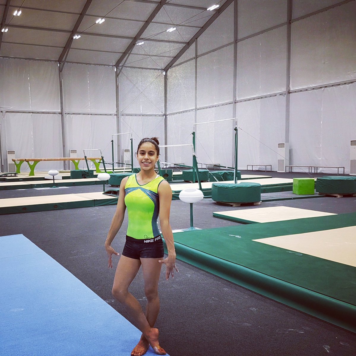 Ana Sofía ya está en Río de Janeiro y se entrena en las instalaciones locales. (Foto Prensa Libre: Facebook Ana Sofía Gómez)