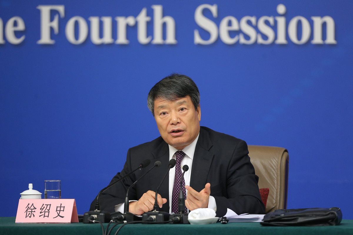 Ministro de Planificación Económica, Xu Shaoshi, presidente de la Comisión Nacional de Reforma y Desarrollo (CNRD). (Foto Prensa Libre: EFE)