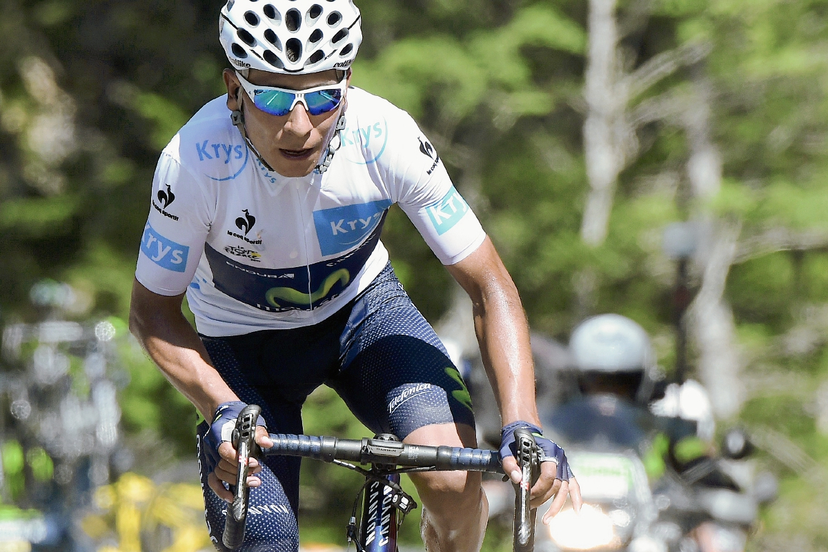 Nairo Quintana tiene como objetivo pedalear fuerte para hacerse del suéter amarillo en el Tour de Francia. (Foto Prensa Libre: AFP)
