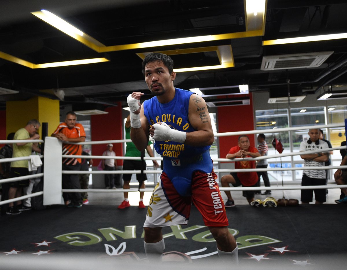 Pacquiao anunció que volverá a subir al ring. (Foto Prensa Libre: AFP)