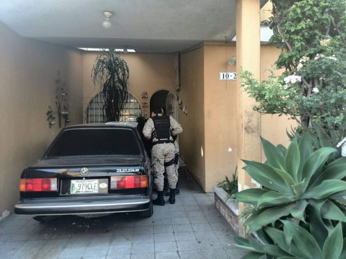 Vivienda de José Conde, exdirector financiero del Congreso, capturado este día. (Foto Prensa Libre: Estuardo Paredes)