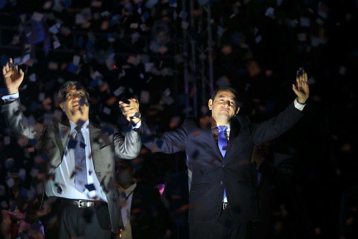 Jimmy Morales, del FCN-Nación, es el presidente electo de Guatemala. (Foto Prensa Libre: Álvaro Interiano)