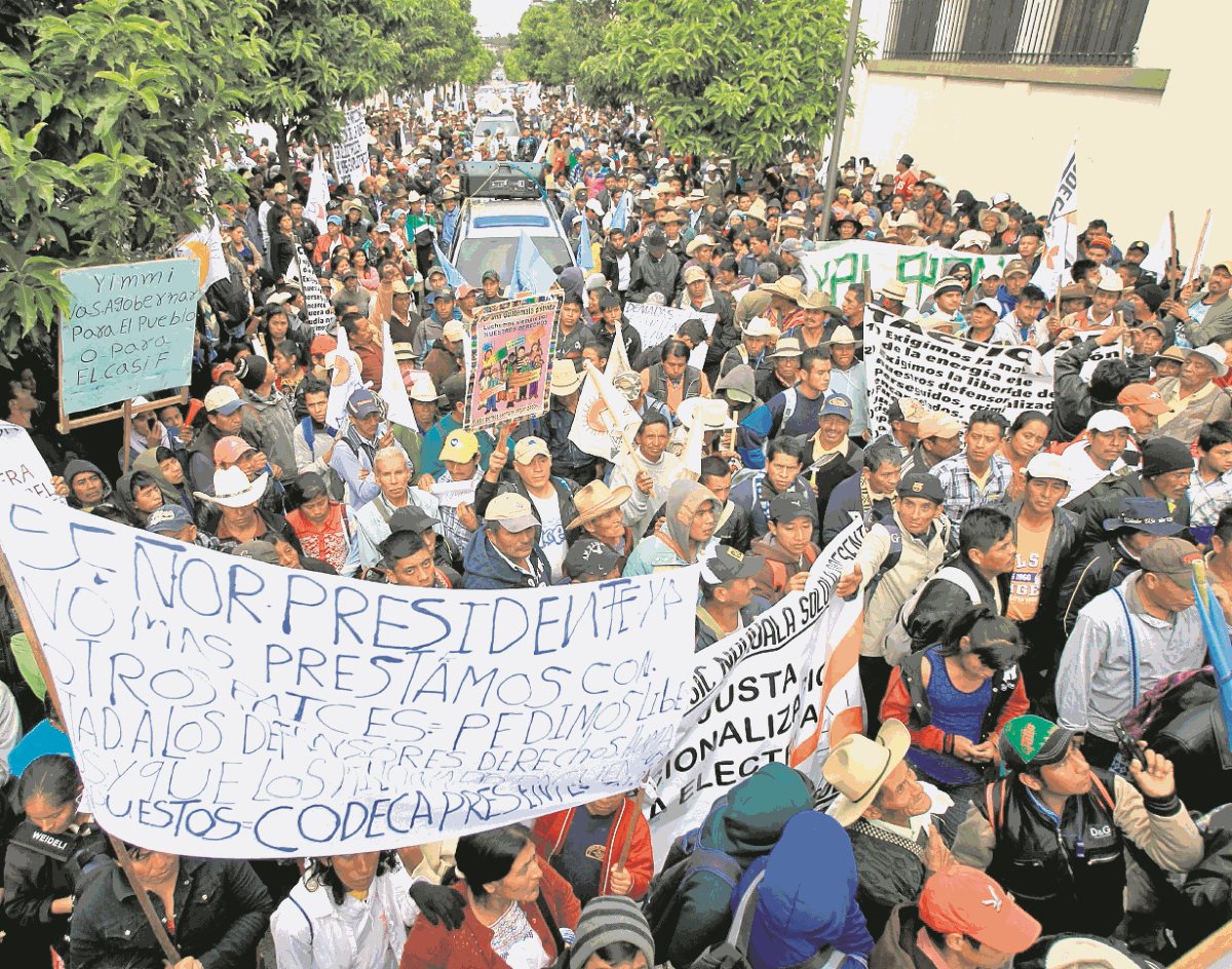 Organizaciones preparan una marcha en cuatro columnas que partirán desde puntos clave de la capital; en rutas habrá plantones. (Foto Prensa Libre: Hemeroteca PL)