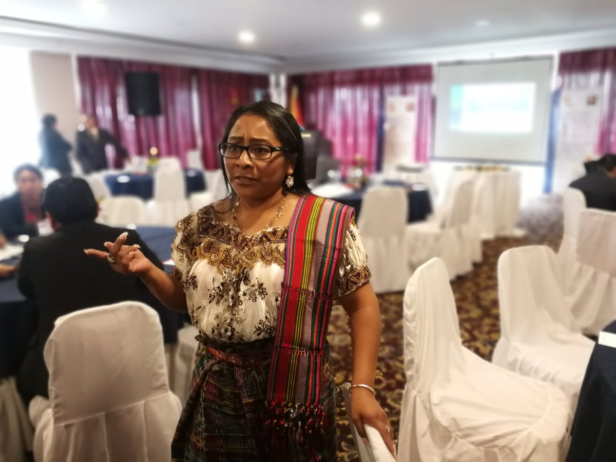 Marta Tojin, coordinadora nacional de Enfoque Intercultural del IDPP, explicó el Protocolo para Atención a Pueblos Indígenas. (Foto Prensa Libre: Kenneth Monzón)