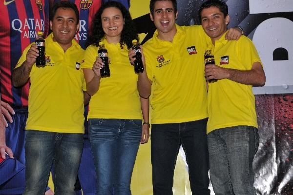 Representantes de Big Cola anunciaron la continuidad de la alianza con el FC Barcelona hasta junio del 2016. (Foto Prensa Libre: Gloria Cabrera)