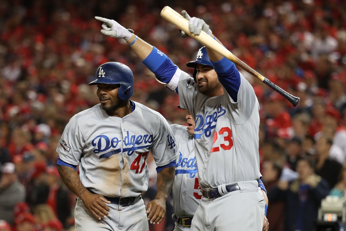Los Dodgers avanzan a la siguiente ronda de la Liga Nacional. (Foto Prensa Libre: AFP)