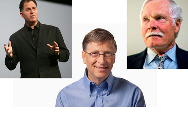 Michael Dell, Bill Gates y Ted Turner fundaron grandes marcas mundiales (Foto Prensa Libre: Archivo).