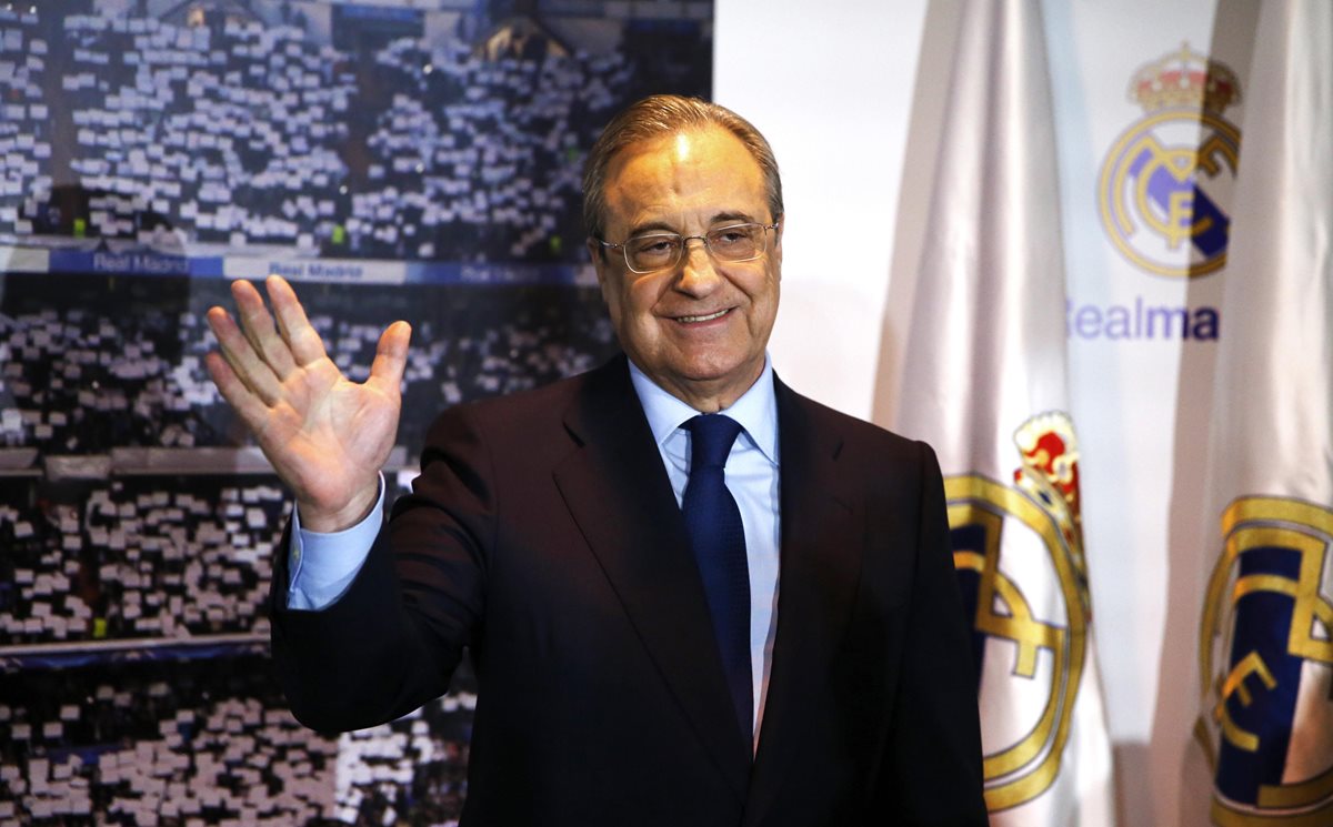 Florentino Pérez, proclamado presidente del Real Madrid este lunes para iniciar su quinto mandato. (Foto Prensa Libre: EFE)