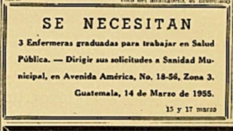 Anuncio de  Salud Pública, del 15 de marzo de 1955 (Foto: Hemeroteca PL)