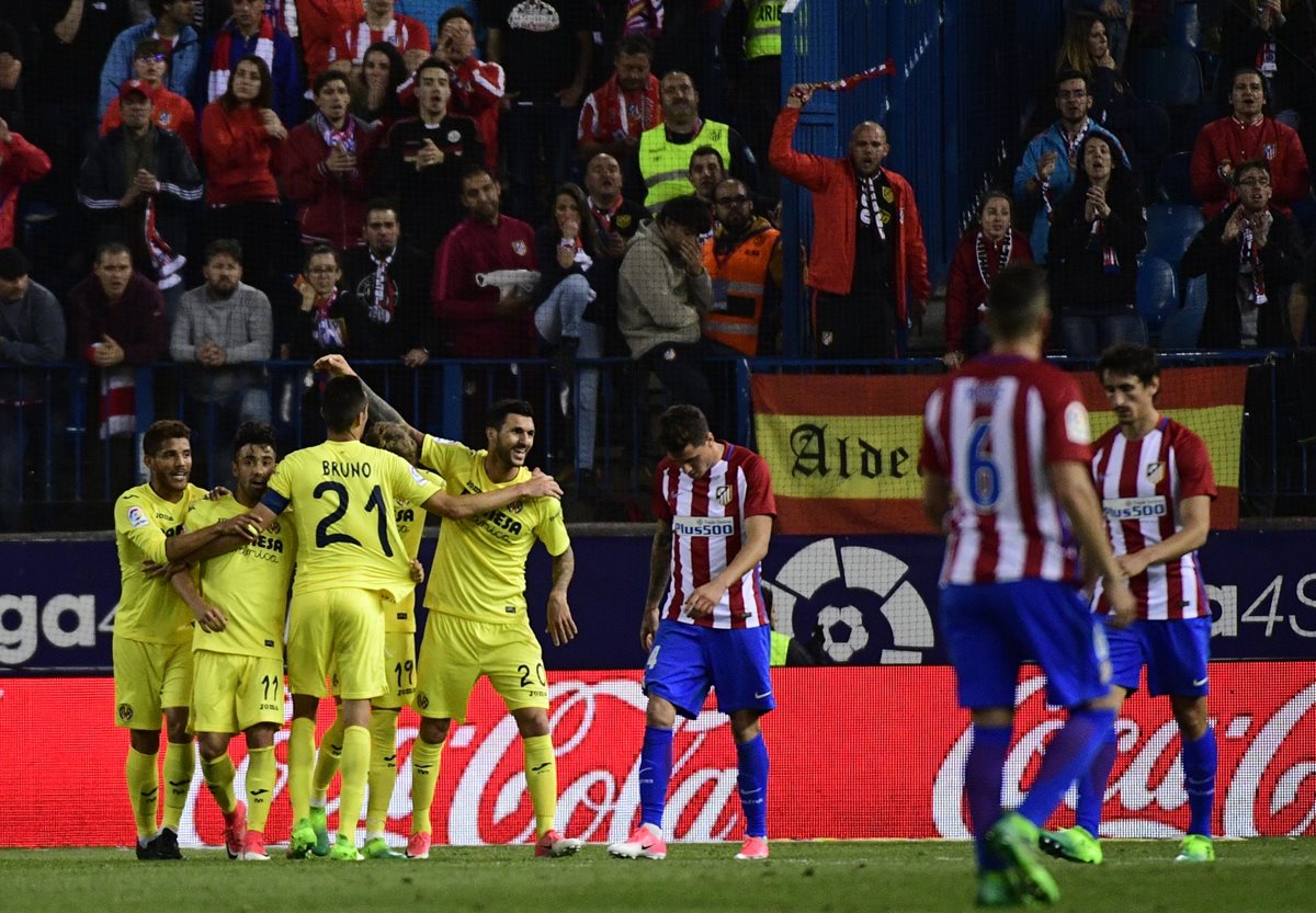 El delantero Roberto Soriano se encargó de anotar el gol del triunfo del Villarreal en el duelo frente al Atlético de Madrid. (Foto Prensa Libre: EFE)