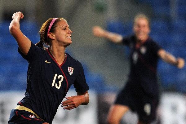 Alex Morgan es la futbolista más famosa del momento a nivel mundial. (Foto Prensa Libre: AFP)<br _mce_bogus="1"/>