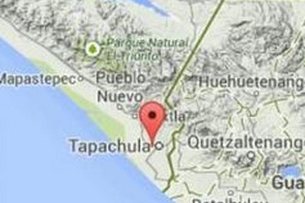 Ubicación del sismo de 5.5 grados de este domingo. (Imagen: Conred/Insivumeh)<br _mce_bogus="1"/>