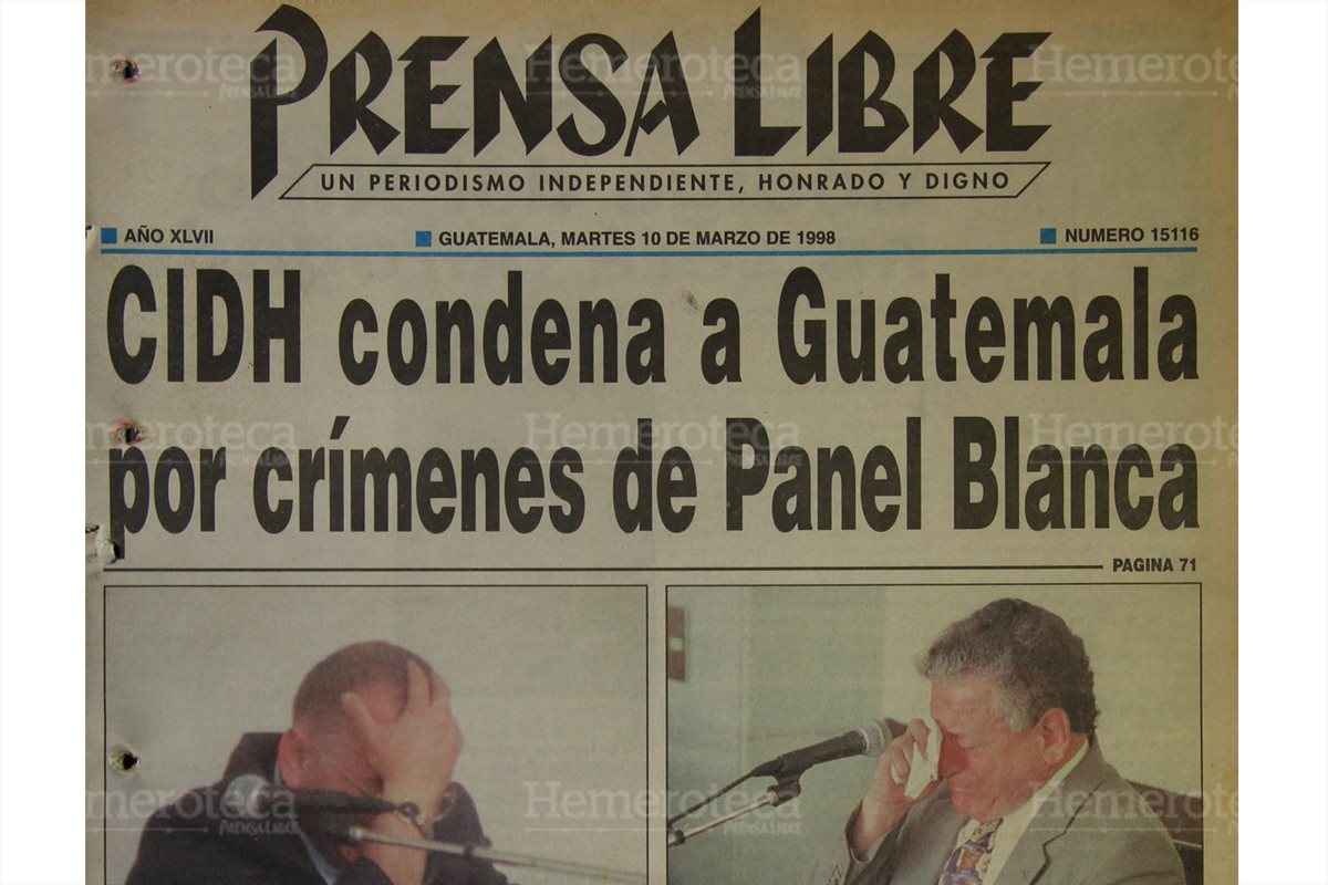 10/03/1998 Guatemala es condenada por la CIDH por crímenes de la Panel Blanca. (Foto: Hemeroteca PL)
