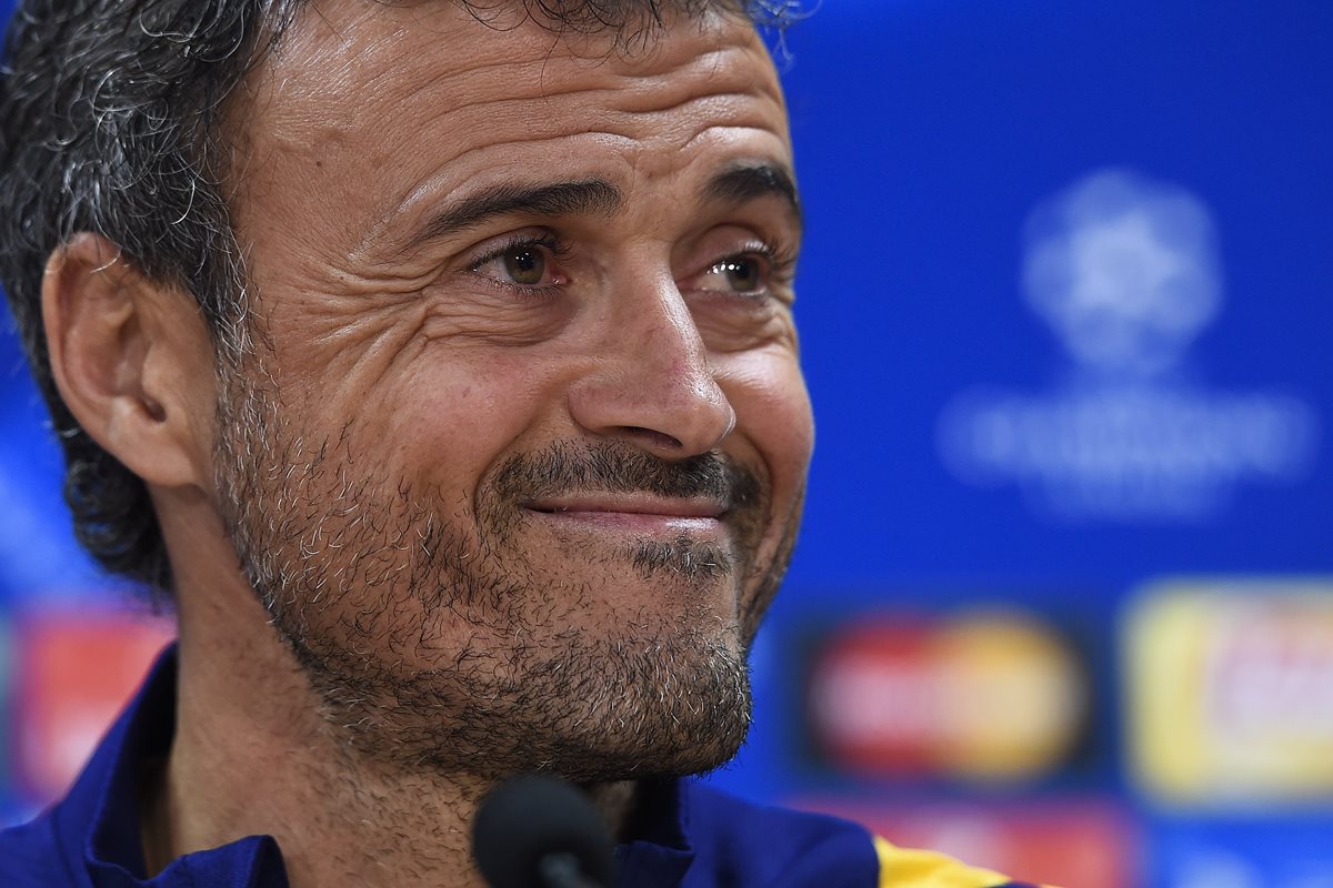Luis Enrique habló en conferencia de prensa previo al juego de la Liga de Campeones de Europa (Foto Prensa Libre: AFP)