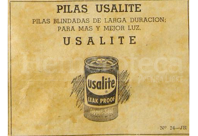 Primer anuncio gráfico publicado en Prensa Libre el 20 de agosto de 1951. (Foto: Hemeroteca PL)