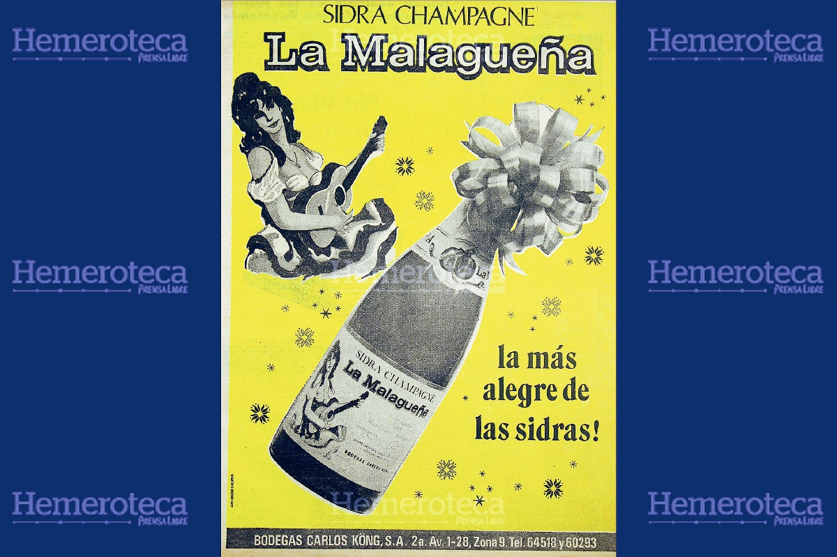 Anuncio de sidra hecha en Guatemala publicado en 1972. (Foto: Hemeroteca PL)