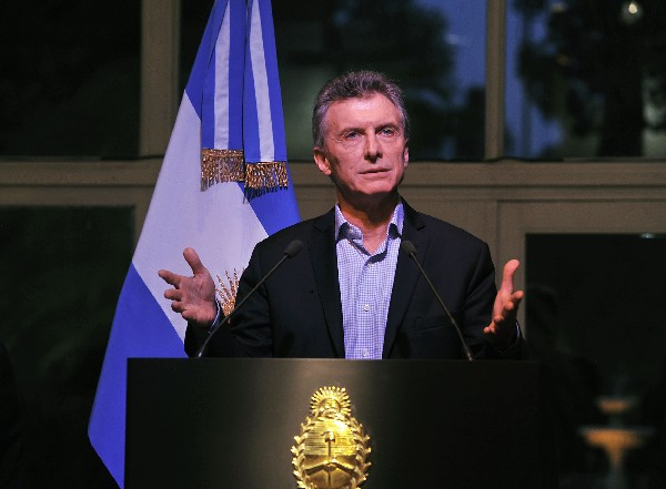 Mauricio Macri, se dirige a un centenar de líderes empresarios.(EFE).