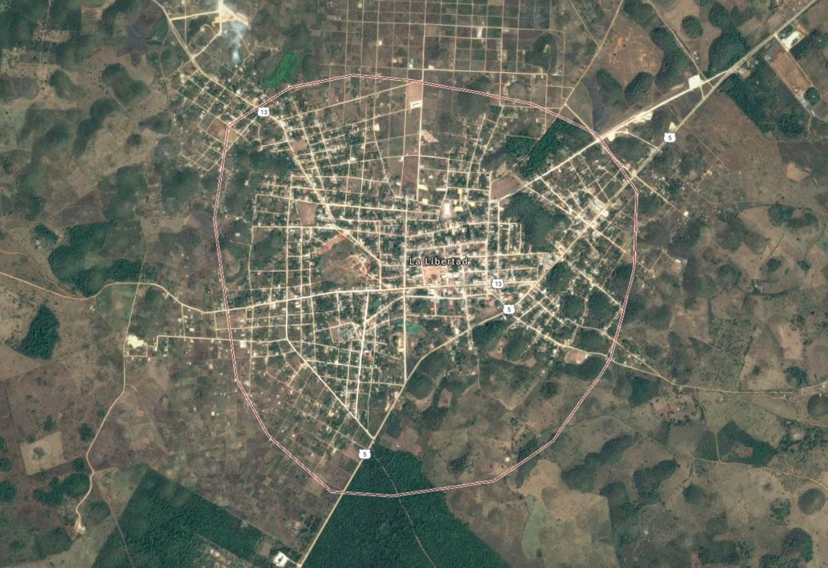 La Libertad, Petén. Imagen Prensa Libre: Google Maps.