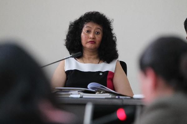 Yassmin Barrios,   presidenta del Tribunal A de Mayor Riesgo.