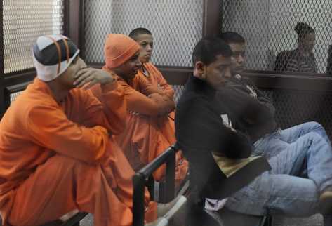 Nueve supuestos   Zetas enfrentan juicio por la matanza de 27 campesinos en la finca Los Cocos, La Libertad, Petén, ocurrida el 14 de mayo del 2011.